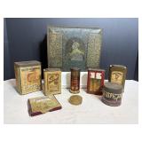 Vtg Collectable tins - misc items