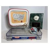 Paperweight, patch, pen & Advertising basket,..