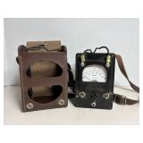 Vtg Ohmmeter with leather case -KS-8455L2 untested