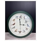 Bird clock 13.5"dia