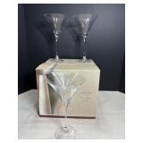 Set of 3 Tuscany collection Lenox Martini glasses