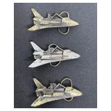 Vtg 1979 NASA belt buckles