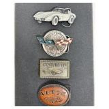 Vtg Corvette belt buckles