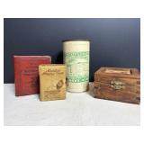 Vtg Coin bank 5"H, misc other items