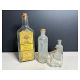 Vtg Medicine bottles 8.25"H tallest bottle