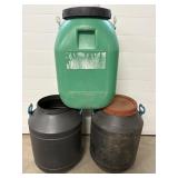 Large plastic lidded containers 20"H (3).....