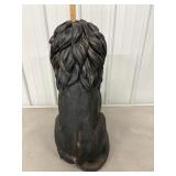 Vtg Lion statue composite 26"H