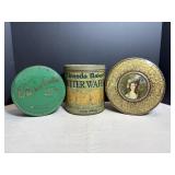 Vtg Collectable tins - bisciut, wafer