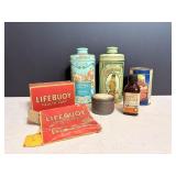 Vtg Collectable tins - Talc, medicine