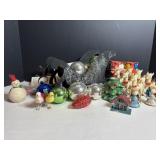 Vtg Christmas items - celluloid reindeer