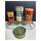 Vtg Collectable cleaner tins