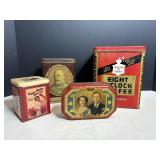 Vtg Collectable tins - coffee, seeds