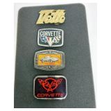 Vtg Corvette belt buckles