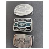 Vtg Chevy belt buckles