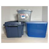 Totes - Two Sterilite 7Qt & 11.5"W x 11.5" 8"H...