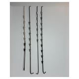 Vtg Metal merchandising racks approx. 30"H