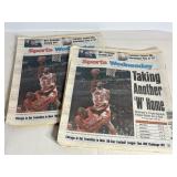 Vtg Chicago Bulls newspapers