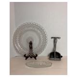 Vtg Wear ever juicer, glass serving dish 13"...