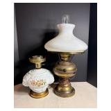 Vtg Table lamps 21"H & 11"H