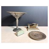 Vtg Rex punch, coin holder & dishes