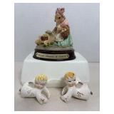 3 ceramic figurines