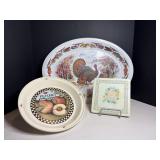 Turkey platter 32"W x 15"D, 1993 Susan Winget...