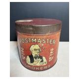 Vtg Collectable Postmaster smokers tin