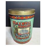 Vtg Collectable Maxwell House coffee tin 7"H