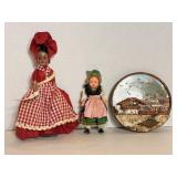 Vtg Mississippi Doll & Sweden doll & misc