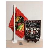 Chicago Black Hawks car flag & 2010...