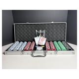 Poker set in case- case has slight damage