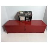 Metal toolbox 20.5" W x 6.5"D x 5"H & solar...