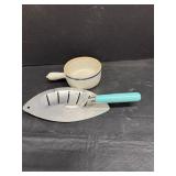 Foley Turquoise Handled Utensil & Soup Bowl