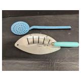 Foley Turquoise Handled & Enamelware Utensils