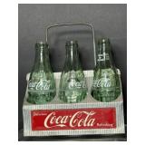 Vintage Coca Cola Aluminum 6pk Carrier & Bottles