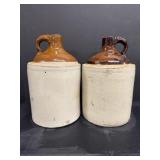 Vintage Crock Jugs 1 has damaged bottom