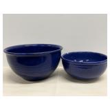 Vtg Stoneware Bowls 10'Dia 5'H & 8'Dia 4'H