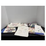 Vintage Embroidered Hand Towels & Misc