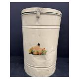 Vintage Tin 12' Dia 19.75'H