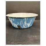 Enamelware Bowl 9.5' Dia 3.25'H