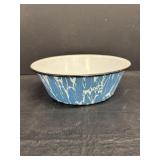 Enamelware Bowl 9' Dia 3'H