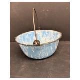 Enamelware Pot 7.5' Dia 3'H