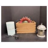 Wood Crate 13'x8'x7.5'H, Lantern & 12' Metal ...