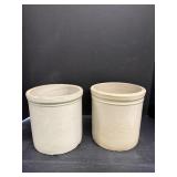 Antique Stoneware Crocks 8'H some cracks & Holes