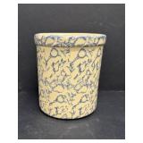 Vintage Robinson Blue Spongeware Pottery 1qt Crock