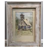 Framed H Rudi Gipp Door Country Sister Bay Church