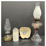 Oil Lamps, Texas EP Pottery Bowl & Nut Chopper