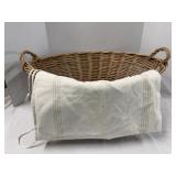 Wicker Clothes Basket & Laundry Bag