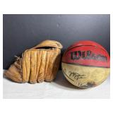 Vintage Michael Jordan Basketball & Baseball Glove