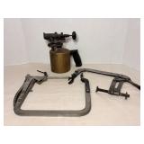Valve Spring Compressors & Vtg Brass Blow Torch